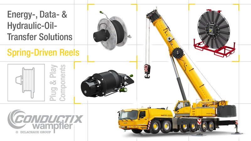 News: Conductix-Wampfler supplies cable and dual hose reels for the  Manitowoc Grove GMK6300L mobile crane